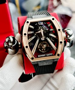 Đồng hồ Bonest Gatti Carbon BG9950-A2 rose gold nam máy cơ chính hãng 43mm (2)