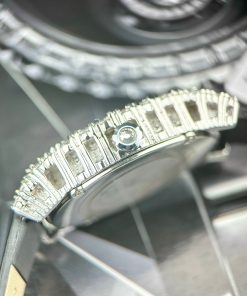 Đồng hồ Chopard L'heure Du Diamant đính đá mặt khảm xà cư Fake cao cấp 28x32mm (2)