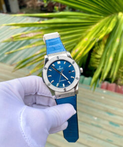 Đồng hồ Hublot nam đính đá máy cơ Automatic Hublot Classic Fusion màu xanh 42mm- DWatch