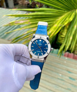 Đồng hồ Hublot nam đính đá máy cơ Automatic Hublot Classic Fusion màu xanh 42mm- DWatch