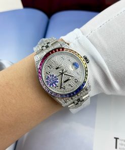 Đồng hồ Rolex DateJust Rainbow nam máy cơ Thụy Sỹ Super Fake 11 41mm (2)