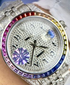 Đồng hồ Rolex DateJust Rainbow nam máy cơ Thụy Sỹ Super Fake 11 41mm (2)