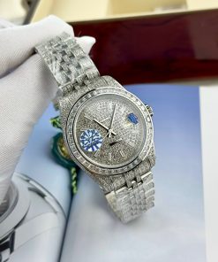 Đồng hồ Rolex DateJust nam đính full đá máy cơ Thụy Sỹ Super Fake 11 41mm (2)
