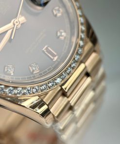 Đồng hồ Rolex Day-Date rose gold Rep 11 cao cấp nam đính đá EW Factory 40mm (2)