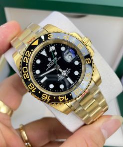 Đồng hồ Rolex GMT-Master ll màu vàng gold Super Fake 11 nam máy cơ Nhật 40mm (2)