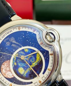 Đồng hồ Cartier Bleu De Mặt trái đất Fake cao cấp 40mm
