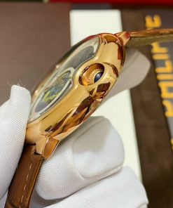 Đồng hồ Cartier Bleu De nam dây da máy cơ Nhật Fake 11 40mm