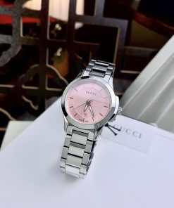 Đồng hồ Gucci Ladies G-Timeless YA126524 like auth nữ mặt hồng 27mm
