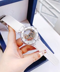 Đồng hồ Hanboro chính hãng màu trắng máy cơ automatic Nhật 43mm (2)