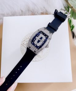 Đồng hồ Hanboro nữ chính hãng dây cao su màu đen by Huboler 36mm
