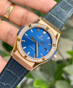 Đồng hồ Hublot nam siêu cấp ZF Nhật king gold đính đá Super Fake 1:1 42mm - DWatch