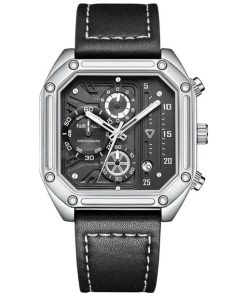 Đồng hồ Mark Fairwhale 5570 chính hãng nam mặt vuông 41mm (2)