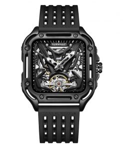 Đồng hồ Mark Fairwhale 6530 chính hãng nam máy cơ Automatic mặt vuông 44mm (2)