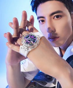 Đồng hồ Mark Fairwhale 6550 nam vỏ acrylic chính hãng 42mm (2)