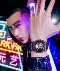 Đồng hồ Mark Fairwhale 6560 mặt lộ cơ Automatic chính hãng 42mm (2)