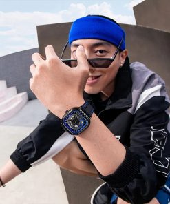 Đồng hồ Mark Fairwhale 6570 nam chính hãng mặt vuông 42mm (2)