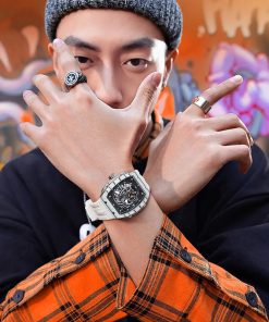 Đồng hồ Mark Fairwhale 6660 nam dây cao su chính hãng 47mm (2)