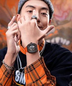 Đồng hồ Mark Fairwhale 6660 nam dây cao su chính hãng 47mm (2)