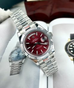 Đồng hồ Rolex Day-Date nam máy cơ Nhật cọc số dạ quang Fake 1:1 40mm