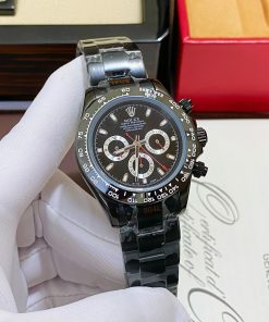 Đồng hồ Rolex Daytona nam máy cơ Nhật full Black Fake giá rẻ 40mm
