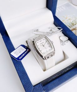 Đồng hồ chính hãng Hanboro nữ đính đá màu trắng 36mm (2)