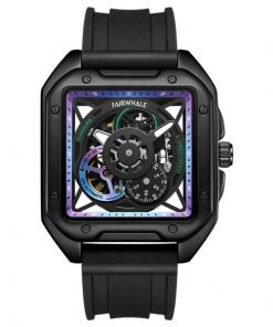 Đồng hồ chính hãng Mark Fairwhale 6320 nam dây cao su lộ cơ 42mm