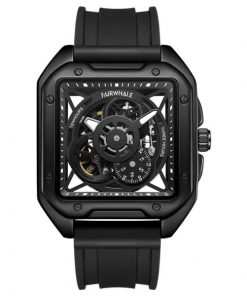 Đồng hồ chính hãng Mark Fairwhale 6320 nam dây cao su lộ cơ 42mm