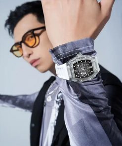 Đồng hồ chính hãng Mark Fairwhale 6810 nam vỏ acrylic 43mm (2)