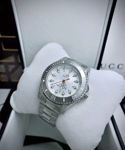 Đồng hồ nam like auth Gucci YA 136353 dây kim loại 40mm