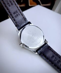 Đồng hồ nữ Gucci Ladies YA 126579 like auth dây da mặt đen 27mm