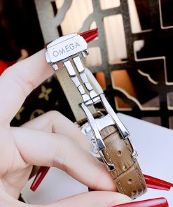 Đồng hồ nữ Omega Seamaster Aqua Terra day da mặt xám 34mm