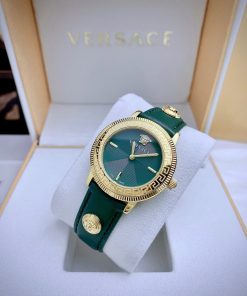 Đồng hồ nữ Versace Tribute like auth mặt xanh máy pin thụy 36mm