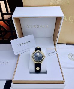 Đồng hồ nữ màu đen Versace Tribute like auth máy pin thụy sỹ 36mm