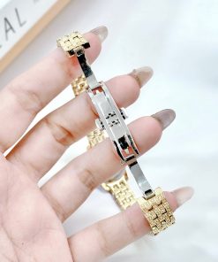 Đồng hồ Davena 61511 nữ chính hãng dây kim loại đính đá 22mm