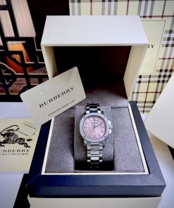 Đồng hồ Burberry The Britain nữ mặt hồng Like auth 34mm