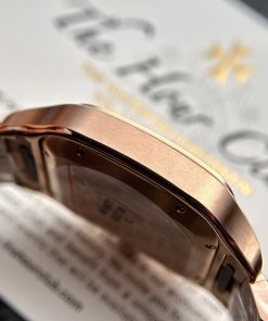 Đồng hồ Cartier Santos de Cartier Rep 11 màu vàng hồng BV Factory 39 (5)