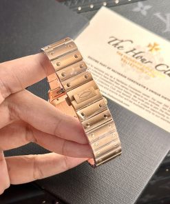 Đồng hồ Cartier Santos de Cartier Rep 11 màu vàng hồng BV Factory 39 (9)
