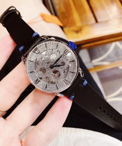 Đồng hồ Davena D31935 dây da chính hãng máy lộ cơ 38mm (5)