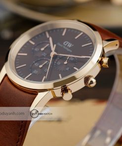 Đồng hồ Dw Chrograph nam dây da DW00100646 Fake giá rẻ 42mm