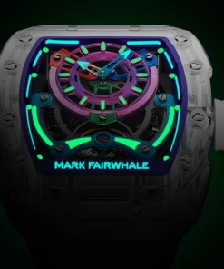 Đồng hồ Mark Fairwhale 6770 chính hãng nam dáng thùng rượu trong suốt 42mm (1)