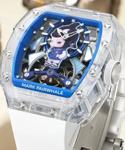 Đồng hồ Mark Fairwhale nam 6780 chính hãng cơ lộ máy vỏ trong suốt 42mm (1)