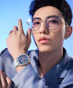 Đồng hồ Mark Fairwhale nam 6780 chính hãng cơ lộ máy vỏ trong suốt 42mm (1)