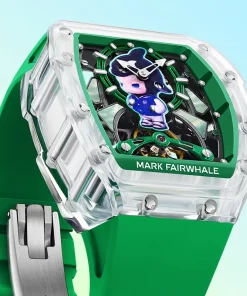 Đồng hồ Mark Fairwhale nam 6780 chính hãng cơ lộ máy vỏ trong suốt 42mm (1)
