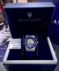 Đồng hồ Maserati Uomo Potenza R88211008028 nam dây cao su 42mm