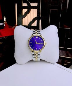 Đồng hồ Movado nữ mặt màu tím Super Fake 34mm