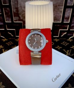 Đồng hồ Omega Deville nữ mặt màu nâu máy Nhật Super Fake 34mm