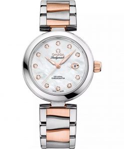 Đồng hồ Omega Ladymatic nữ mặt khảm trai Super Fake 34mm