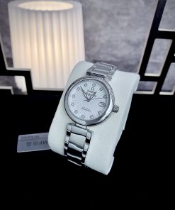 Đồng hồ Omega Ladymatic nữ mặt trắng Super Fake giá rẻ 34mm
