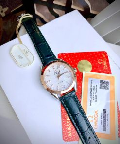 Đồng hồ Omega Seamaster AQua Terra nữ mặt trắng Fake cao cấp 34mm