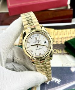 Đồng hồ Rolex Day-Date nam cọc số La Mã máy cơ Nhật Fake giá Rẻ 40mm